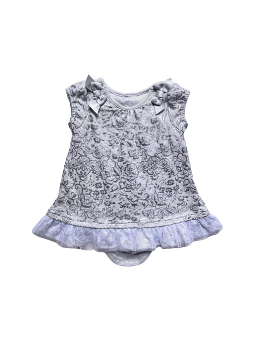 A Grey Sleeveless Dresses from Mides in size 6-12M for girl. (Front View)