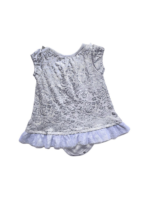 A Grey Sleeveless Dresses from Mides in size 6-12M for girl. (Back View)