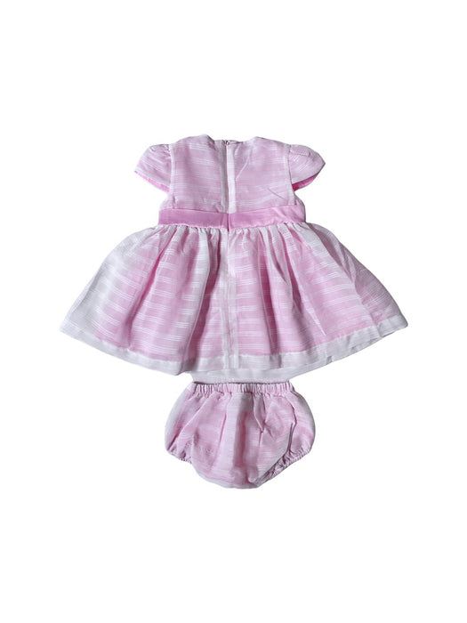 A Pink Short Sleeve Dresses from Chickeeduck in size 6-12M for girl. (Back View)