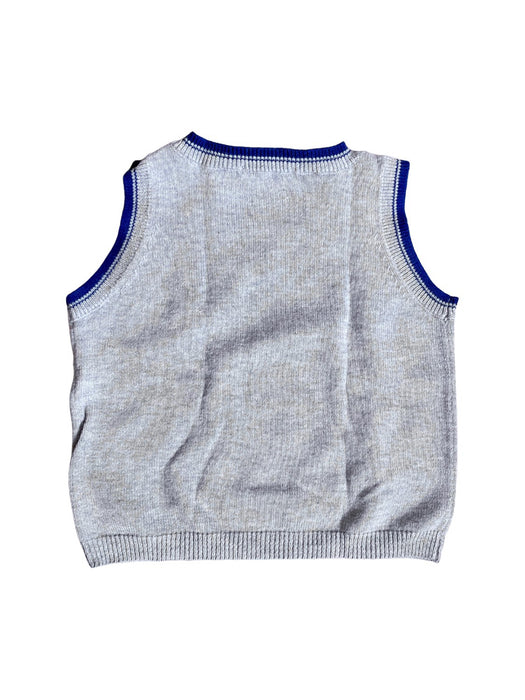 A Grey Sweater Vests from Purebaby in size 0-3M for boy. (Back View)