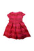 A Red Short Sleeve Dresses from Jacadi in size 5T for girl. (Back View)