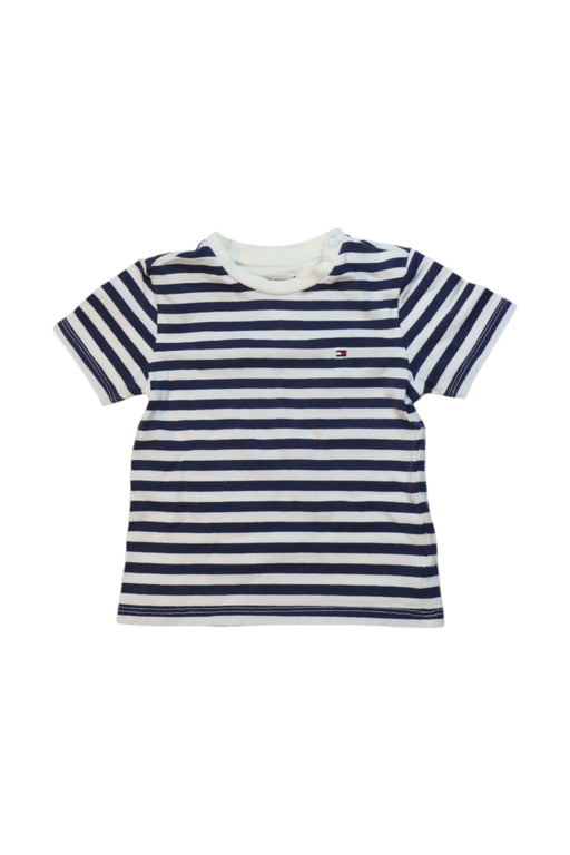 A Blue Short Sleeve T Shirts from Tommy Hilfiger in size 6-12M for boy. (Front View)