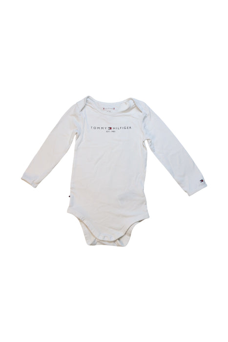 A White Long Sleeve Bodysuits from Tommy Hilfiger in size 12-18M for neutral. (Front View)