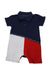 A Blue Short Sleeve Rompers from Tommy Hilfiger in size 6-12M for boy. (Front View)