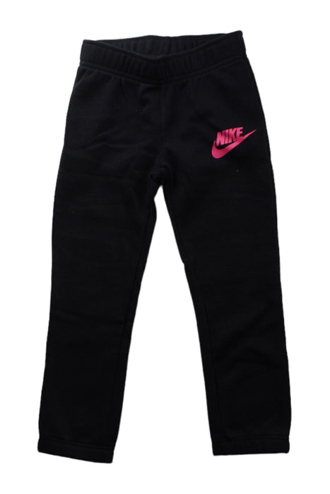 A Black Sweatpants from Nike in size 4T for girl. (Front View)