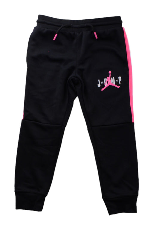 A Black Sweatpants from Air Jordan in size 4T for girl. (Front View)