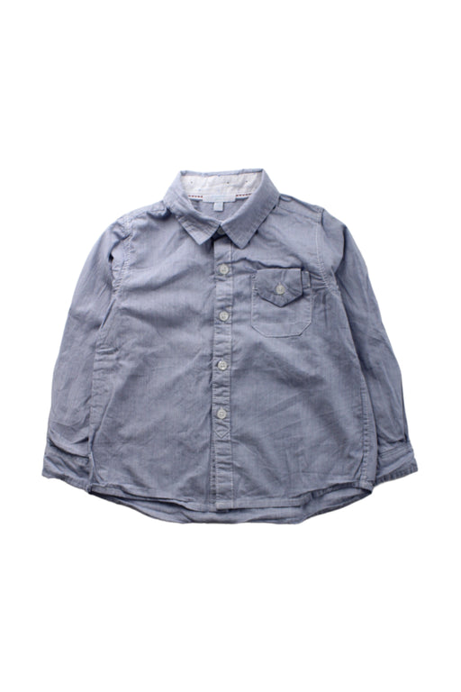 A Blue Long Sleeve Shirts from Jacadi in size 3T for boy. (Front View)