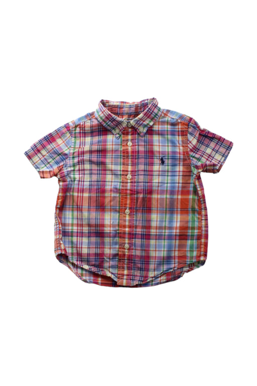 A Red Short Sleeve Shirts from Ralph Lauren in size 2T for boy. (Front View)