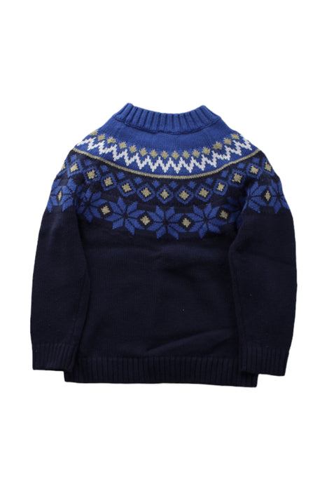 A Blue Knit Sweaters from Petit Bateau in size 4T for boy. (Back View)