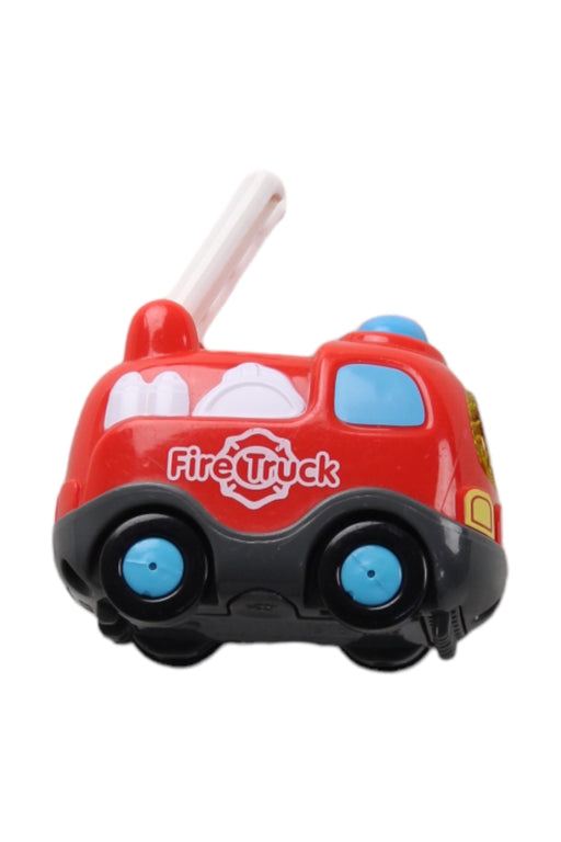 A Red Cars Trucks Trains & Remote Control from Vtech in size O/S for boy. (Front View)