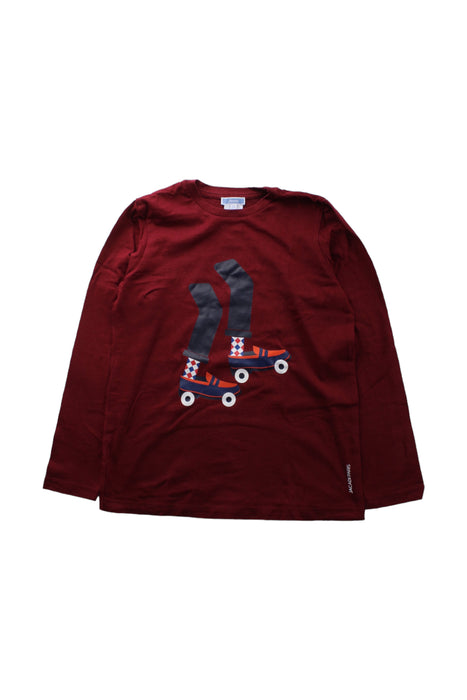 A Red Long Sleeve T Shirts from Jacadi in size 10Y for boy. (Front View)