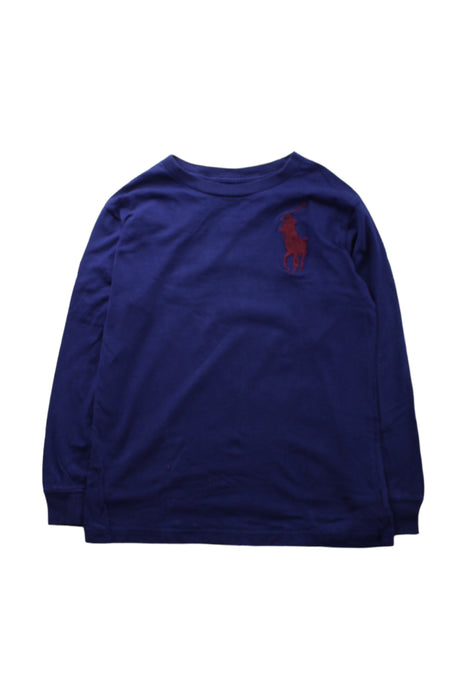 A Blue Long Sleeve T Shirts from Polo Ralph Lauren in size 8Y for boy. (Front View)