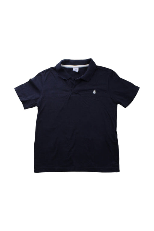 A Blue Short Sleeve Polos from Petit Bateau in size 10Y for boy. (Front View)