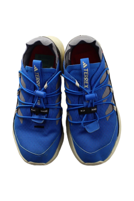 A Blue Sneakers from Adidas in size 10Y for boy. (Back View)