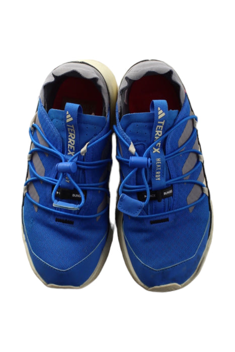 A Blue Sneakers from Adidas in size 10Y for boy. (Back View)