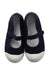 A Blue Flats from Jacadi in size 4T for girl. (Back View)