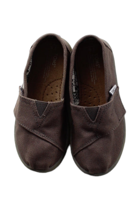 A Brown Espadrilles from Toms in size 4T for boy. (Back View)