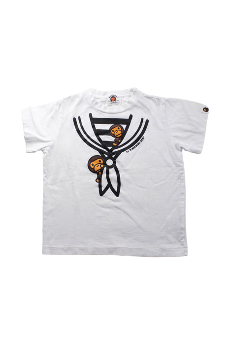 A White Short Sleeve T Shirts from BAPE KIDS in size 5T for boy. (Front View)