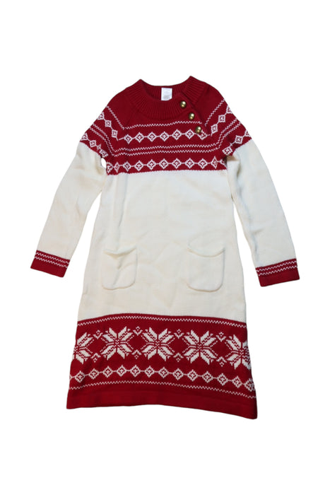 A Red Sweater Dresses from Janie & Jack in size 4T for girl. (Front View)