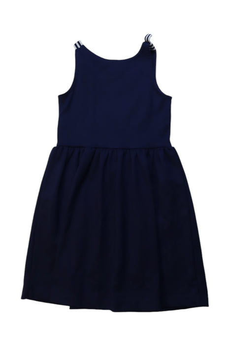 A Navy Sleeveless Dresses from Polo Ralph Lauren in size 7Y for girl. (Back View)