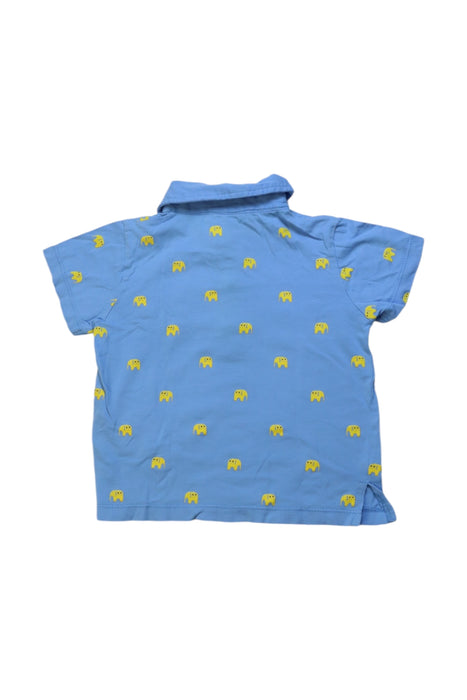 A Blue Short Sleeve Polos from CIGOGNE Bébé in size 18-24M for boy. (Back View)