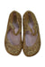 A Gold Flats from Mini Melissa in size 4T for girl. (Back View)