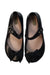 A Black Flats from Mini Melissa in size 4T for girl. (Back View)