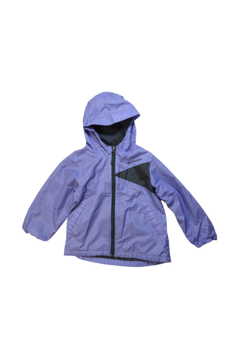 A Purple Lightweight Jackets from Columbia in size 3T for neutral. (Front View)