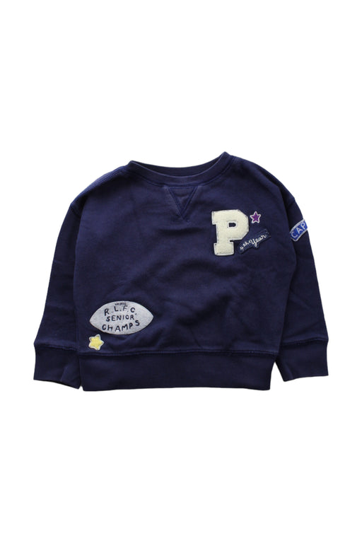 A Blue Crewneck Sweatshirts from Polo Ralph Lauren in size 2T for boy. (Front View)