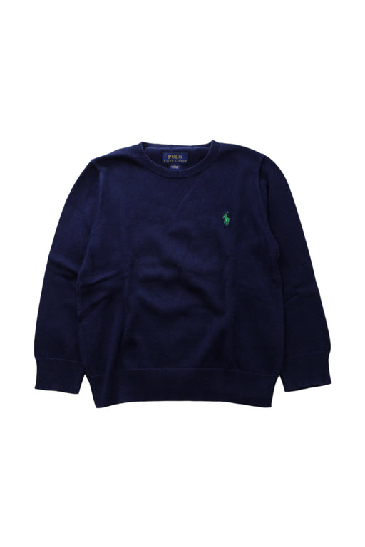 A Blue Knit Sweaters from Polo Ralph Lauren in size 5T for boy. (Front View)