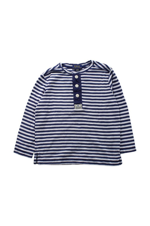 A Blue Long Sleeve Tops from Polo Ralph Lauren in size 3T for boy. (Front View)