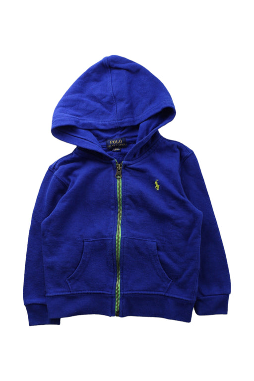 A Blue Zippered Sweatshirts from Polo Ralph Lauren in size 2T for boy. (Front View)