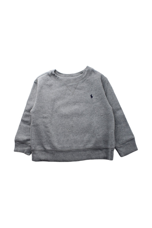 A Grey Crewneck Sweatshirts from Polo Ralph Lauren in size 3T for boy. (Front View)