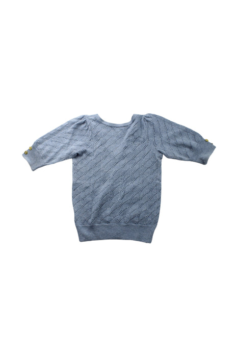 A Blue Knit Sweaters from Excuse My French in size 4T for girl. (Front View)