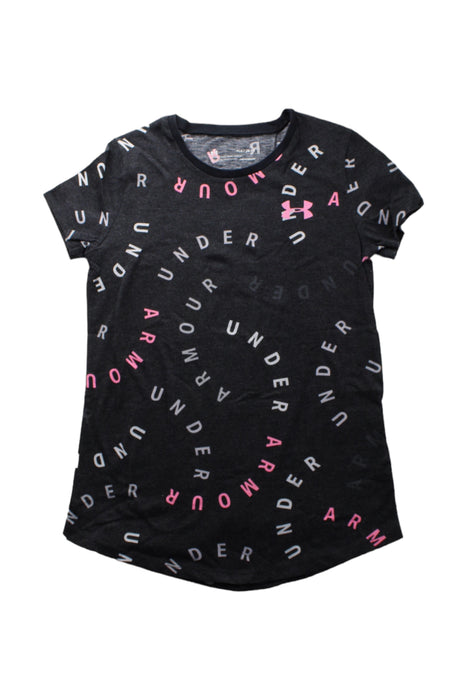 A Black Short Sleeve T Shirts from Under Armour in size 14Y for girl. (Front View)