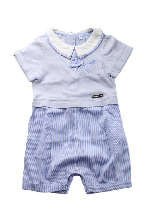 A Blue Short Sleeve Rompers from Nicholas & Bears in size 0-3M for boy. (Front View)