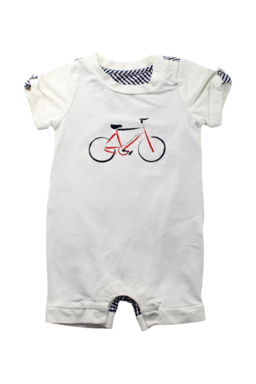 A White Short Sleeve Rompers from Nicholas & Bears in size 0-3M for boy. (Front View)