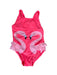 A Pink Swimsuits from Seed in size 3-6M for girl. (Front View)