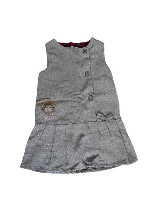 A Grey Sleeveless Dresses from La Compagnie des Petits in size 18-24M for girl. (Front View)