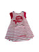 A Red Sleeveless Dresses from DPAM in size 3-6M for girl. (Front View)