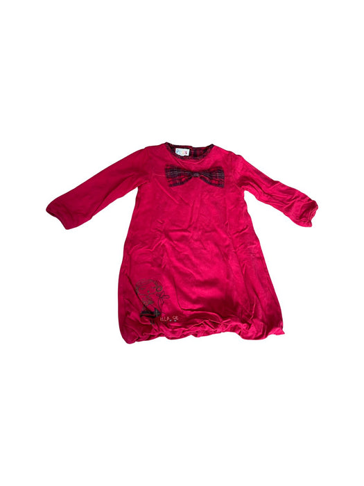 A Red Long Sleeve Dresses from La Compagnie des Petits in size 3T for girl. (Front View)