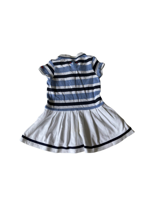 A Blue Short Sleeve Dresses from Miki House in size 4T for girl. (Back View)