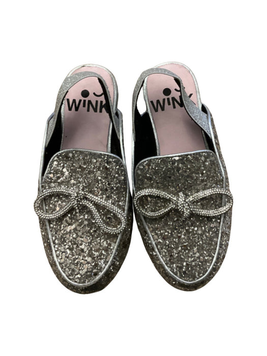 A Silver Slip Ons from WiNK in size 4T for girl. (Back View)