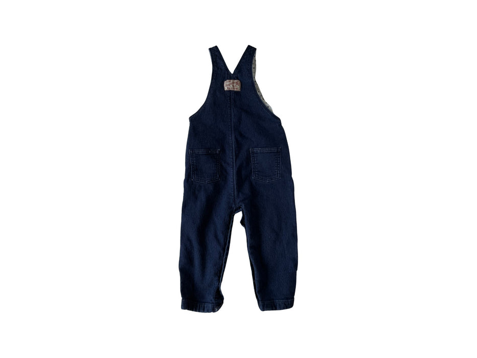 A Navy Long Overalls from Petit Bateau in size 18-24M for girl. (Back View)