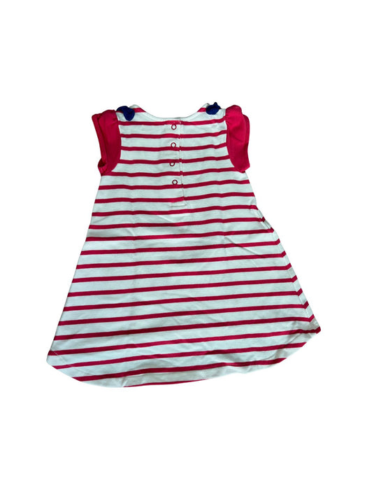 A Red Sleeveless Dresses from DPAM in size 3-6M for girl. (Back View)