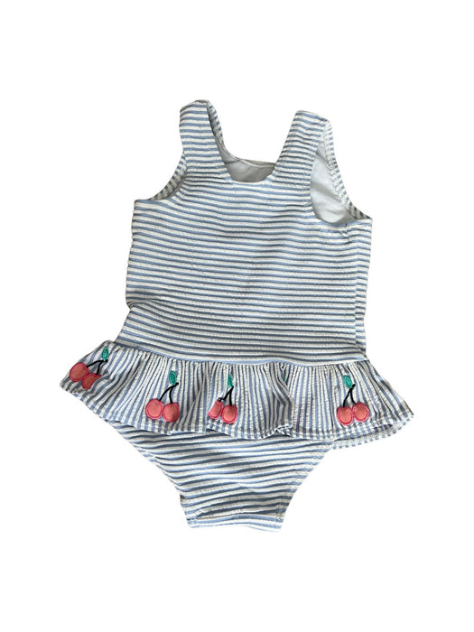 A White Swimsuits from Seed in size 12-18M for girl. (Back View)