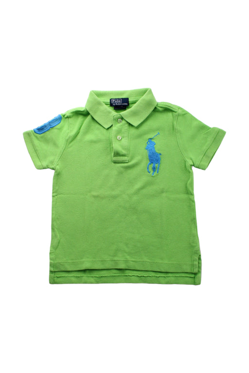 A Green Short Sleeve Polos from Polo Ralph Lauren in size 2T for boy. (Front View)