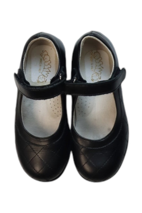 A Black Dress Shoes from Vera Pelle in size 4T for girl. (Back View)