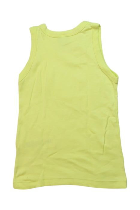 A Yellow Sleeveless T Shirts from Petit Bateau in size 4T for girl. (Back View)