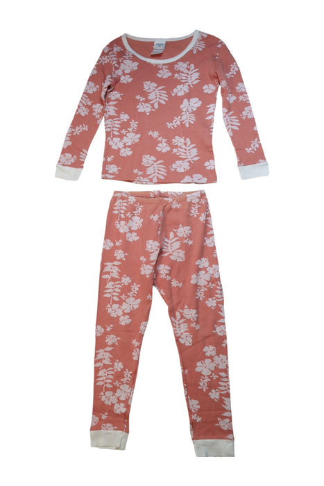 A White Pyjama Sets from Petit Bateau in size 4T for girl. (Front View)